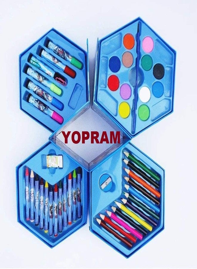YOPRAM Sales Multicolour Art Box with Colour 46 Pcs Drawing Art Set with Color Pencils Crayons Sketch Pens for Kids Children Best for Return Gifts Color Kit for Kids (Pack of 1) - Image 5